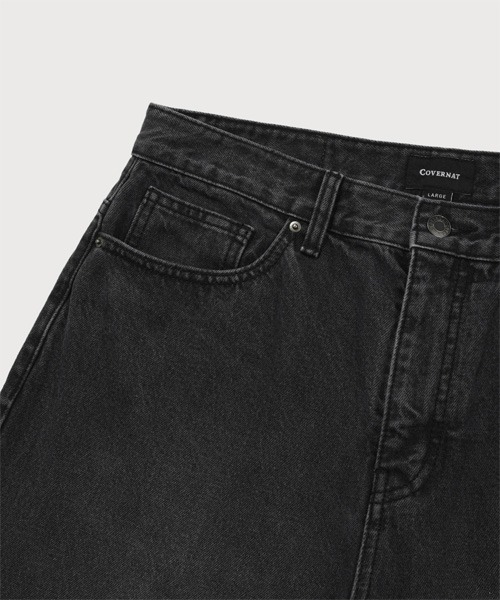 COVERNAT（カバーナット）の「[SOOBIN着用] RING-SPUN WIDE DENIM PANTS（デニムパンツ・メンズ・ブラック/ダークインディゴブルー/ライトインディゴブルー/ブルーグリーン・X-SMALL/SMALL/MEDIUM/LARGE/X-LARGE）」の8枚目の写真