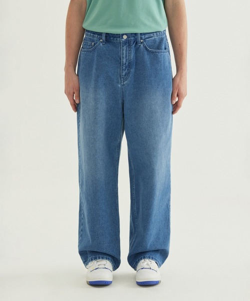 COVERNAT（カバーナット）の「[SOOBIN着用] RING-SPUN WIDE DENIM PANTS（デニムパンツ・メンズ・ブラック/ダークインディゴブルー/ライトインディゴブルー/ブルーグリーン・X-SMALL/SMALL/MEDIUM/LARGE/X-LARGE）」の16枚目の写真