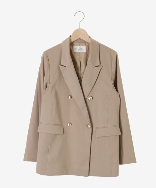 le.coeur blanc（ルクールブラン）の「ダブルブレストジャケット（テーラードジャケット・レディース・ベージュ/ネイビー・36/38）」の11枚目の写真
