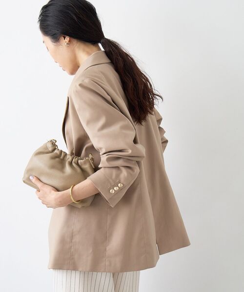 le.coeur blanc（ルクールブラン）の「ダブルブレストジャケット（テーラードジャケット・レディース・ベージュ/ネイビー・36/38）」の14枚目の写真
