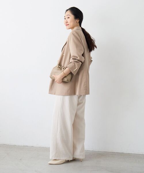 le.coeur blanc（ルクールブラン）の「ダブルブレストジャケット（テーラードジャケット・レディース・ベージュ/ネイビー・36/38）」の21枚目の写真