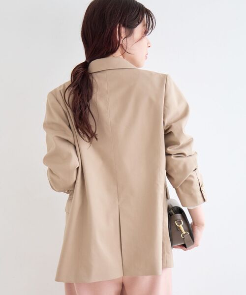 le.coeur blanc（ルクールブラン）の「ダブルブレストジャケット（テーラードジャケット・レディース・ベージュ/ネイビー・36/38）」の7枚目の写真