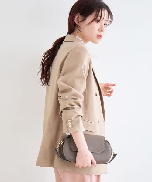 le.coeur blanc（ルクールブラン）の「ダブルブレストジャケット（テーラードジャケット・レディース・ベージュ/ネイビー・36/38）」の8枚目の写真