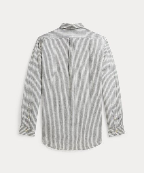POLO RALPH LAUREN(ポロ ラルフ ローレン)の「クラシック フィット ストライプド リネン シャツ(シャツ/ブラウス・メンズ・グリーン・S/M/L/XXL)」の3枚目の写真