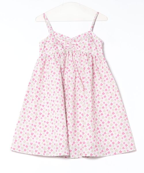 TINA：JOJUN（ティーナジョジュン）の「オリジナル 花柄 プリント キャミソール ワンピース TINA：JOJUN（ワンピース・レディース・アイボリー/ピンク・M）」の2枚目の写真