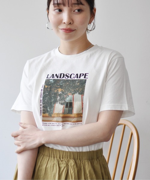 Meli rich（メリーリッチ）の「カラーフォトプリントコンパクトＴ（Tシャツ/カットソー・レディース・ホワイト系その他/ホワイト系その他2/ブラック/ホワイト系その他3・FREE）」の3枚目の写真
