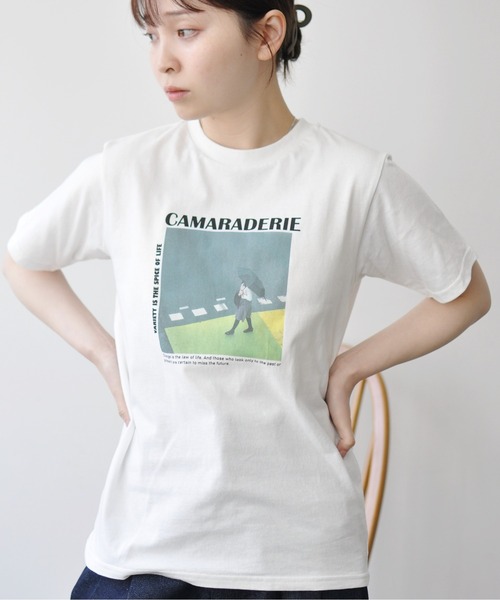 Meli rich（メリーリッチ）の「カラーフォトプリントコンパクトＴ（Tシャツ/カットソー・レディース・ホワイト系その他/ホワイト系その他2/ブラック/ホワイト系その他3・FREE）」の8枚目の写真