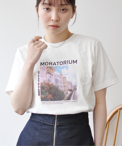 Meli rich（メリーリッチ）の「カラーフォトプリントコンパクトＴ（Tシャツ/カットソー・レディース・ホワイト系その他/ホワイト系その他2/ブラック/ホワイト系その他3・FREE）」の17枚目の写真