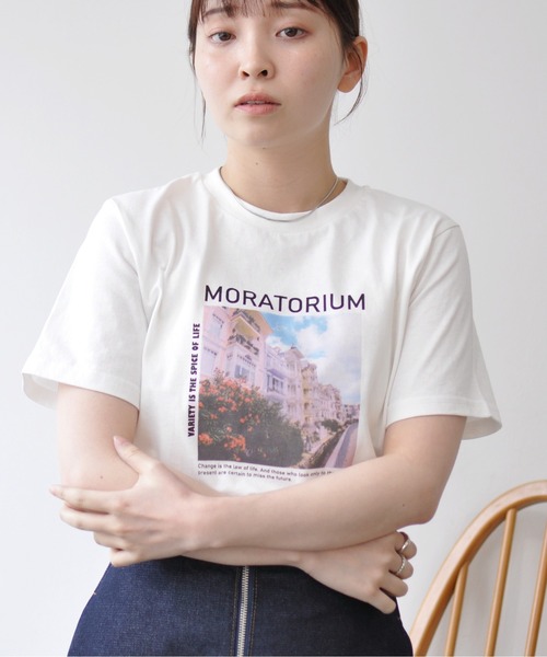 Meli rich（メリーリッチ）の「カラーフォトプリントコンパクトＴ（Tシャツ/カットソー・レディース・ホワイト系その他/ホワイト系その他2/ブラック/ホワイト系その他3・FREE）」の18枚目の写真