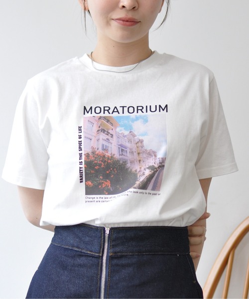 Meli rich（メリーリッチ）の「カラーフォトプリントコンパクトＴ（Tシャツ/カットソー・レディース・ホワイト系その他/ホワイト系その他2/ブラック/ホワイト系その他3・FREE）」の19枚目の写真