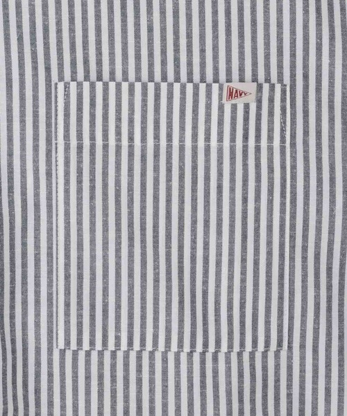 NAVY（ネイビー）の「NAVY　リネンブレンドバンドカラールーズシャツ（シャツ/ブラウス・レディース・ネイビー/ベージュ/ブルー・M/L）」の7枚目の写真