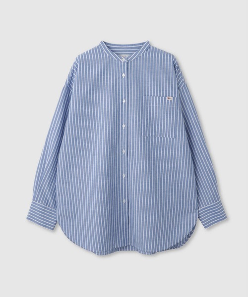 NAVY（ネイビー）の「NAVY　リネンブレンドバンドカラールーズシャツ（シャツ/ブラウス・レディース・ネイビー/ベージュ/ブルー・M/L）」の13枚目の写真