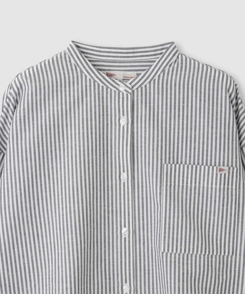 NAVY（ネイビー）の「NAVY　リネンブレンドバンドカラールーズシャツ（シャツ/ブラウス・レディース・ネイビー/ベージュ/ブルー・M/L）」の16枚目の写真