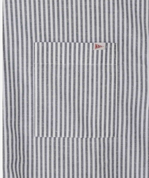 NAVY（ネイビー）の「NAVY　リネンブレンドバンドカラールーズシャツ（シャツ/ブラウス・レディース・ネイビー/ベージュ/ブルー・M/L）」の18枚目の写真