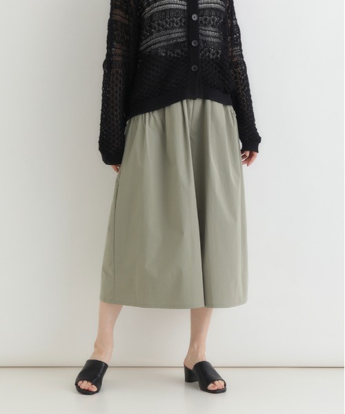 Right-on（ライトオン）の「【HONEYSUCKLE ROSE】シャーリングウエストパンツ (スカート見え / クロップド丈 / サイドポケット)（その他パンツ・レディース・ブラック/カーキブラウン/ネイビー・L/M）」の7枚目の写真