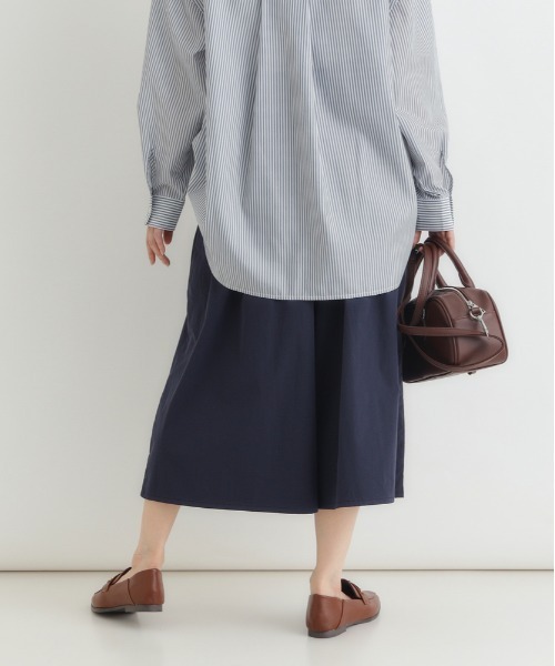 Right-on（ライトオン）の「【HONEYSUCKLE ROSE】シャーリングウエストパンツ (スカート見え / クロップド丈 / サイドポケット)（その他パンツ・レディース・ブラック/カーキブラウン/ネイビー・L/M）」の14枚目の写真