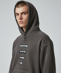 BORN SLIPPY（ボーンスリッピー）の「Industrial Fade Zip Pigment Hoodie (Brown)（パーカー）」