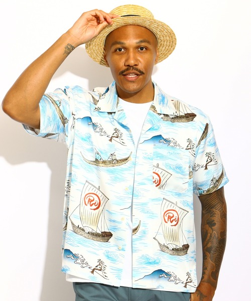 ROTAR（ローター）の「Ocean Current Aloha Shirt（シャツ/ブラウス・メンズ・オフホワイト/ブラック・MEDIUM/LARGE/X-LARGE）」の3枚目の写真