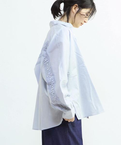 CONVERSE TOKYO(コンバーストウキョウ)の「STAR★ LACE OVERSIZED SHIRT(シャツ/ブラウス・レディース・サックスブルー/ブラック/ホワイト/ピンク・FREE)」の16枚目の写真