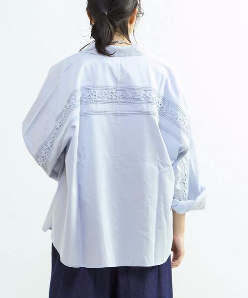 CONVERSE TOKYO(コンバーストウキョウ)の「STAR★ LACE OVERSIZED SHIRT(シャツ/ブラウス・レディース・サックスブルー/ブラック/ホワイト/ピンク・FREE)」の17枚目の写真