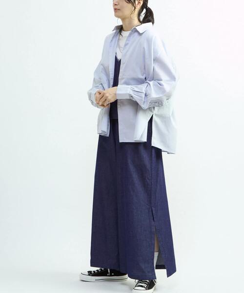 CONVERSE TOKYO(コンバーストウキョウ)の「STAR★ LACE OVERSIZED SHIRT(シャツ/ブラウス・レディース・サックスブルー/ブラック/ホワイト/ピンク・FREE)」の20枚目の写真