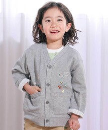 SLAP SLIP（スラップスリップ）の「袖裏ボーダーVネックカーディガン(80~130cm)（ダウンジャケット/コート）」