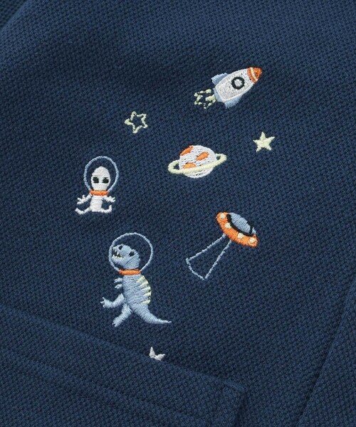 SLAP SLIP（スラップスリップ）の「袖裏ボーダーVネックカーディガン(80~130cm)（カーディガン/ボレロ・キッズ・グレー系その他/ネイビー・80ｃｍ/90cm/110cm/100cm/130cm/120cm）」の10枚目の写真