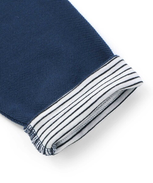 SLAP SLIP（スラップスリップ）の「袖裏ボーダーVネックカーディガン(80~130cm)（カーディガン/ボレロ・キッズ・グレー系その他/ネイビー・80ｃｍ/90cm/110cm/100cm/130cm/120cm）」の13枚目の写真