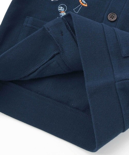 SLAP SLIP（スラップスリップ）の「袖裏ボーダーVネックカーディガン(80~130cm)（カーディガン/ボレロ・キッズ・グレー系その他/ネイビー・80ｃｍ/90cm/110cm/100cm/130cm/120cm）」の15枚目の写真