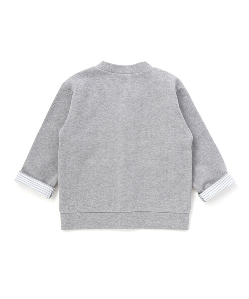 SLAP SLIP（スラップスリップ）の「袖裏ボーダーVネックカーディガン(80~130cm)（カーディガン/ボレロ・キッズ・グレー系その他/ネイビー・80ｃｍ/90cm/110cm/100cm/130cm/120cm）」の18枚目の写真