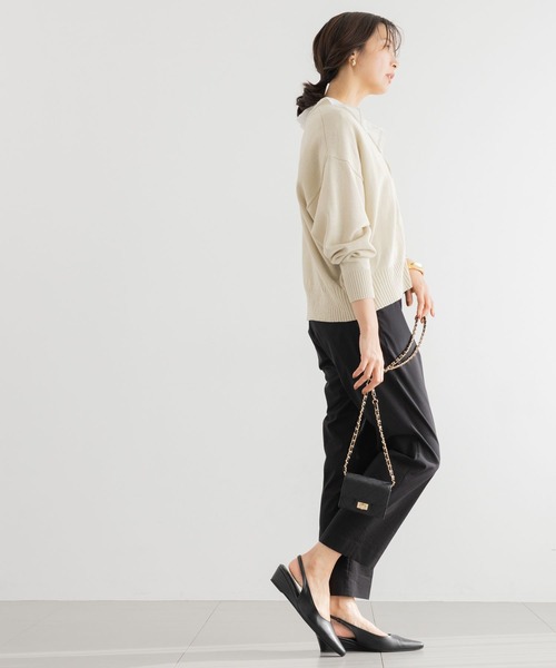 BARNYARDSTORM（バンヤードストーム）の「【『BABALOG』YouTubeご紹介アイテム】BARNYARDSTORM / リネンストレッチスリムパンツ【WEB限定サイズL】＜セットアップ対応＞（その他パンツ・レディース・ベージュ/ブラック・S/L/M）」の9枚目の写真