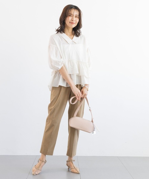 BARNYARDSTORM（バンヤードストーム）の「【『BABALOG』YouTubeご紹介アイテム】BARNYARDSTORM / リネンストレッチスリムパンツ【WEB限定サイズL】＜セットアップ対応＞（その他パンツ・レディース・ベージュ/ブラック・S/L/M）」の16枚目の写真