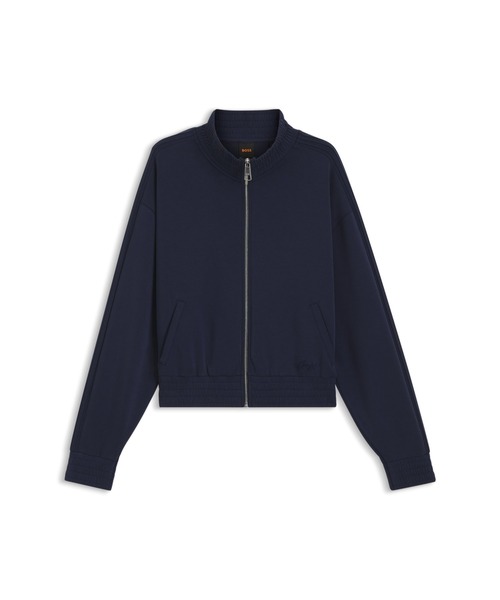 BOSS(ボス)の「リラックスフィット スウェットシャツ パイピングディテール(スウェット・レディース・ダークブルー・L/S/XL/M)」の4枚目の写真