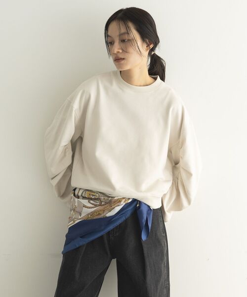 GARAGE OF GOOD CLOTHING（ガレージオブグッドクロージング）の「ミニ裏毛袖ギャザープルオーバー（Tシャツ/カットソー・レディース・グレー系その他/ライトグレー系1・FREE）」の3枚目の写真