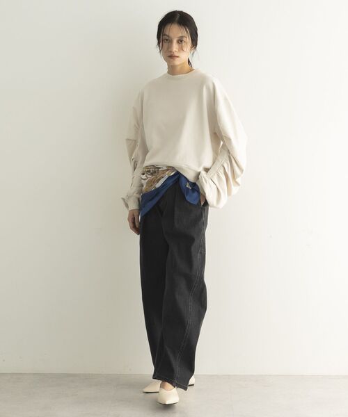 GARAGE OF GOOD CLOTHING（ガレージオブグッドクロージング）の「ミニ裏毛袖ギャザープルオーバー（Tシャツ/カットソー・レディース・グレー系その他/ライトグレー系1・FREE）」の8枚目の写真