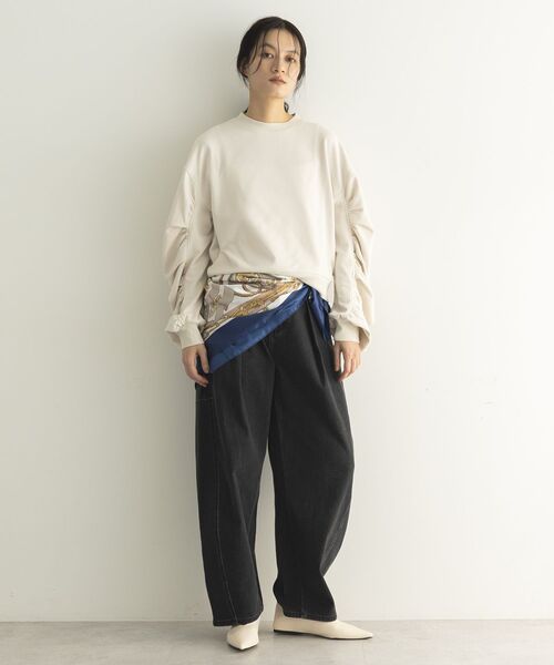 GARAGE OF GOOD CLOTHING（ガレージオブグッドクロージング）の「ミニ裏毛袖ギャザープルオーバー（Tシャツ/カットソー・レディース・グレー系その他/ライトグレー系1・FREE）」の9枚目の写真