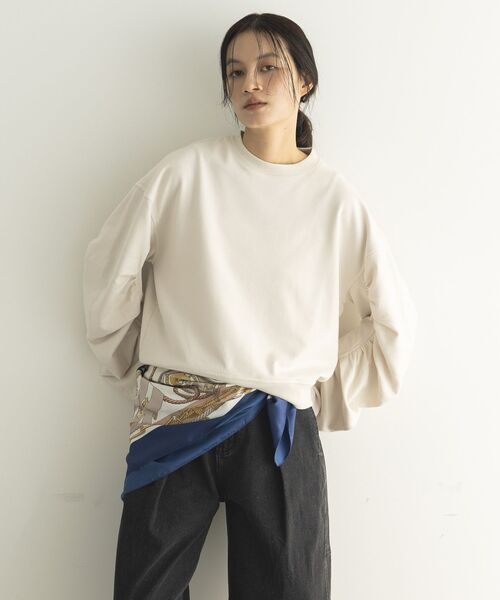 GARAGE OF GOOD CLOTHING（ガレージオブグッドクロージング）の「ミニ裏毛袖ギャザープルオーバー（Tシャツ/カットソー・レディース・グレー系その他/ライトグレー系1・FREE）」の20枚目の写真