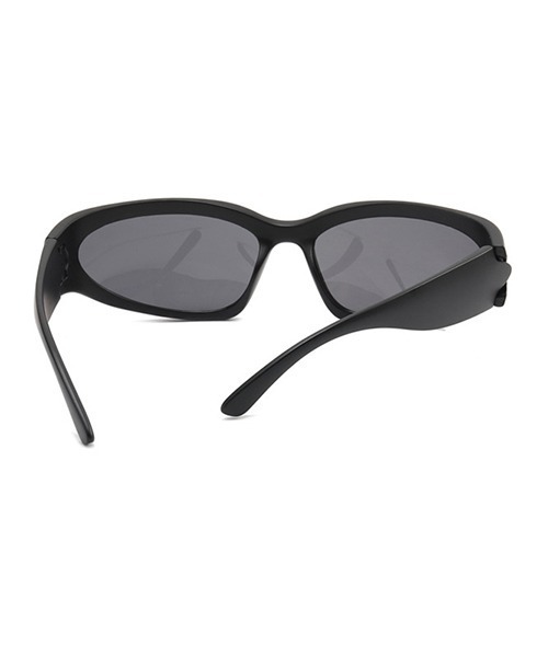 ARCHIVER（アーカイバ）の「【Bz】ラップサングラス Y2K サングラス / ブラックフレーム サイバー 近未来 韓国系 古着MIX トレンドアイウェア ユニセックス(DAY)（サングラス・メンズ・ブラック・FREE）」の4枚目の写真