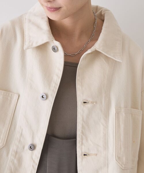 AMERICAN HOLIC（アメリカンホリック）の「ペイントデニムカバーオールジャケット（デニムジャケット・レディース・ライトインディゴブルー/インディゴブルー/ホワイト・FREE）」の22枚目の写真