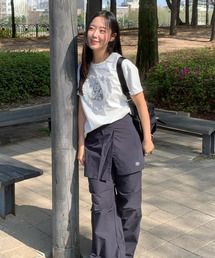 ウィメンズスカートレイヤードパンツチャコール