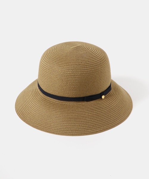 RODE SKO（ロデスコ）の「洗えるたためるリボンハット（ハット・レディース・モカ/ナチュラル・FREE）」の2枚目の写真