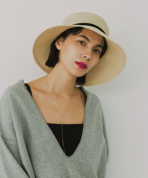 RODE SKO（ロデスコ）の「洗えるたためるリボンハット（ハット・レディース・モカ/ナチュラル・FREE）」の3枚目の写真