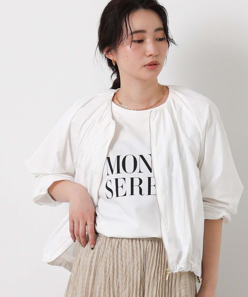 Gready Brilliant(グレディブリリアン)の「撥水加工ギャザーブルゾン(ブルゾン・レディース・ベージュ/オフホワイト・38)」の10枚目の写真