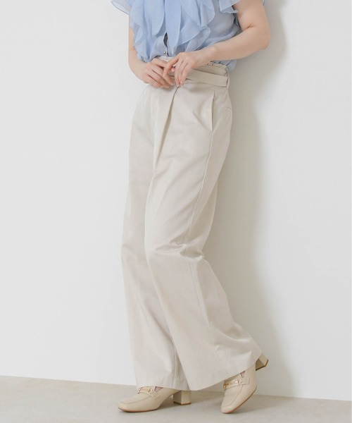 MISCH MASCH（ミッシュマッシュ）の「2026春夏新作 ウエストフリルチノタックワイドパンツ（その他パンツ・レディース・キャメル/ベージュ・M/S）」の14枚目の写真