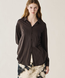 UNFIL | コットン シアージャージー レギュラーカラーシャツ WOMEN