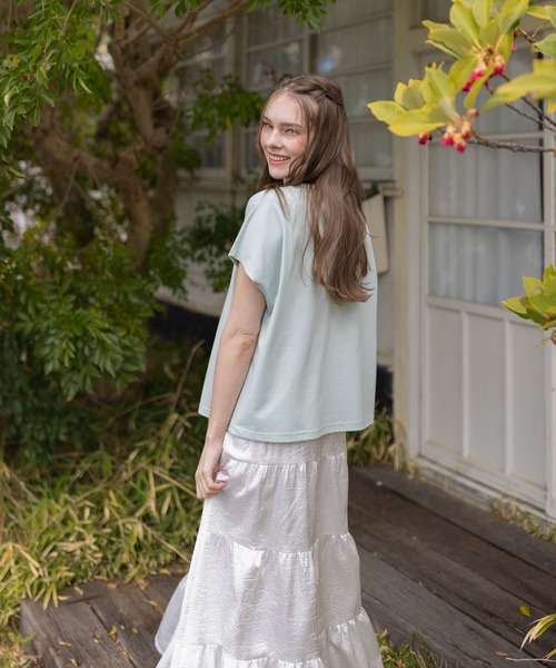 U.S. POLO ASSN.(ユーエスポロアッスン)の「【U.S. POLO ASSN.】clear 別注 フレンチスリーブTシャツ(Tシャツ/カットソー・レディース・ネイビー/ミント/オフホワイト・F)」の12枚目の写真