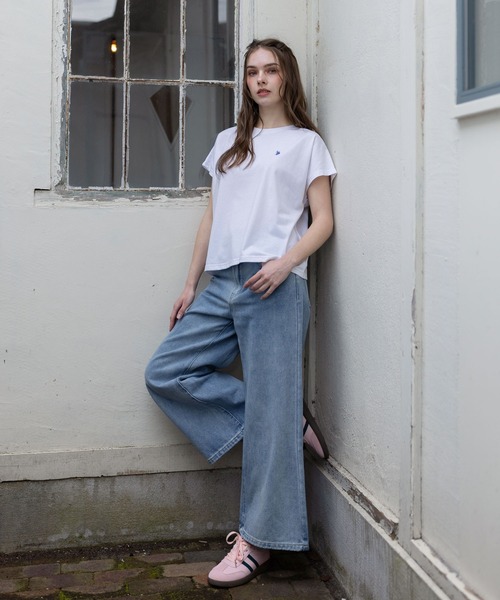 U.S. POLO ASSN.(ユーエスポロアッスン)の「【U.S. POLO ASSN.】clear 別注 フレンチスリーブTシャツ(Tシャツ/カットソー・レディース・ネイビー/ミント/オフホワイト・F)」の7枚目の写真