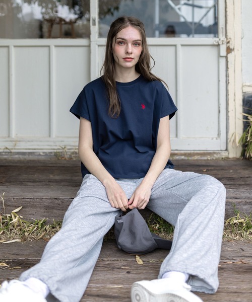 U.S. POLO ASSN.(ユーエスポロアッスン)の「【U.S. POLO ASSN.】clear 別注 フレンチスリーブTシャツ(Tシャツ/カットソー・レディース・ネイビー/ミント/オフホワイト・F)」の8枚目の写真