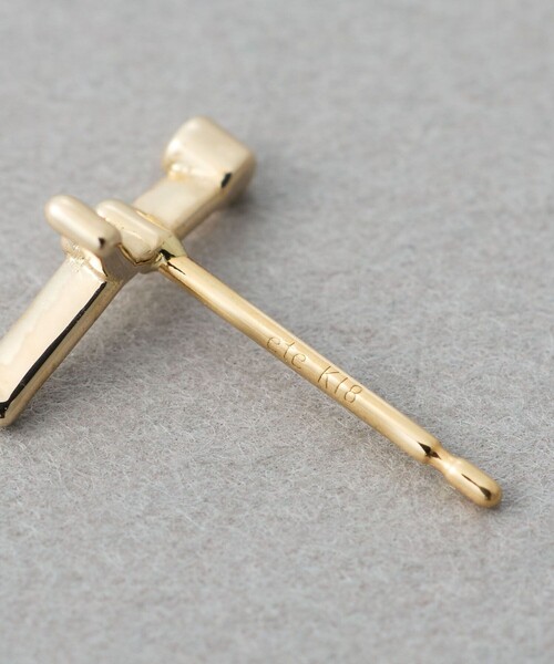 ゾディアック] K10YG ダイヤモンド ピアス /かに座（ピアス（片耳用