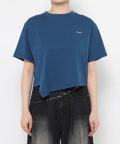 HARE（ハレ）の「アシメムジTシャツ(HARE)（Tシャツ/カットソー・レディース・ホワイト/ブラック/ブルー・FREE）」の14枚目の写真